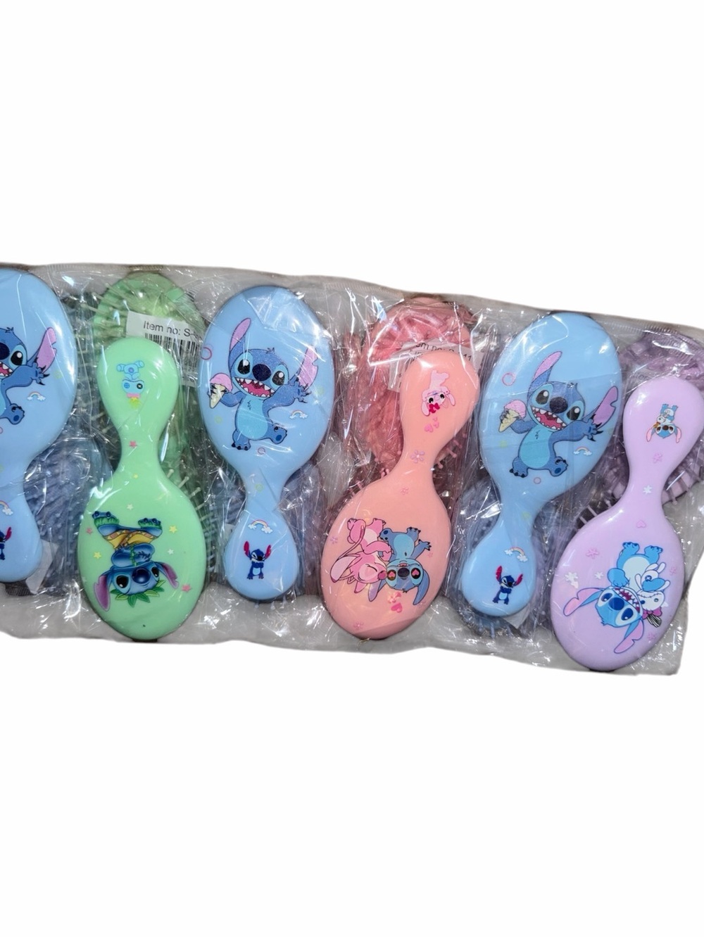 Kids Cartoon Hair Brush - Pastel Colors (Pink, Blue, Green, Purple) 12 pieces